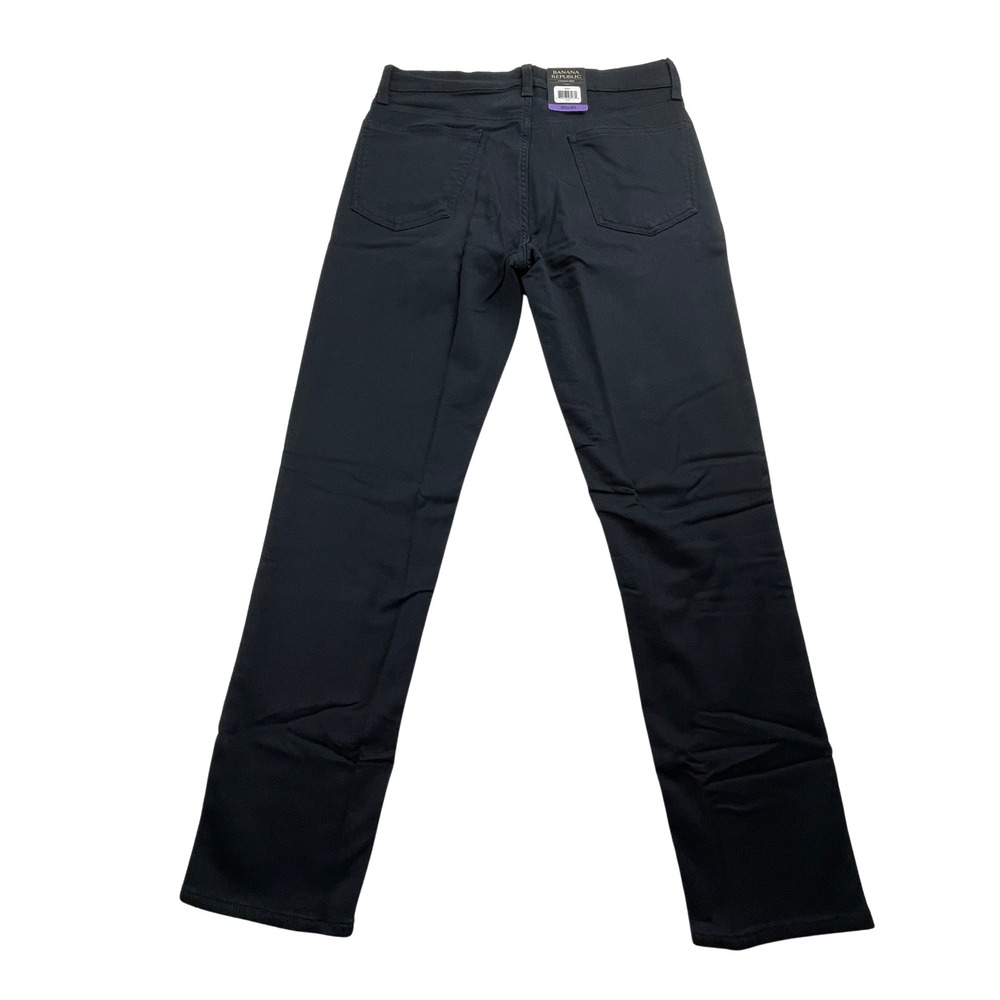 NWT‎ Banana Republic Mens 30x30 5 Pocket Flat Front Slim Fit Stretch Pant Black - Picture 6 of 10